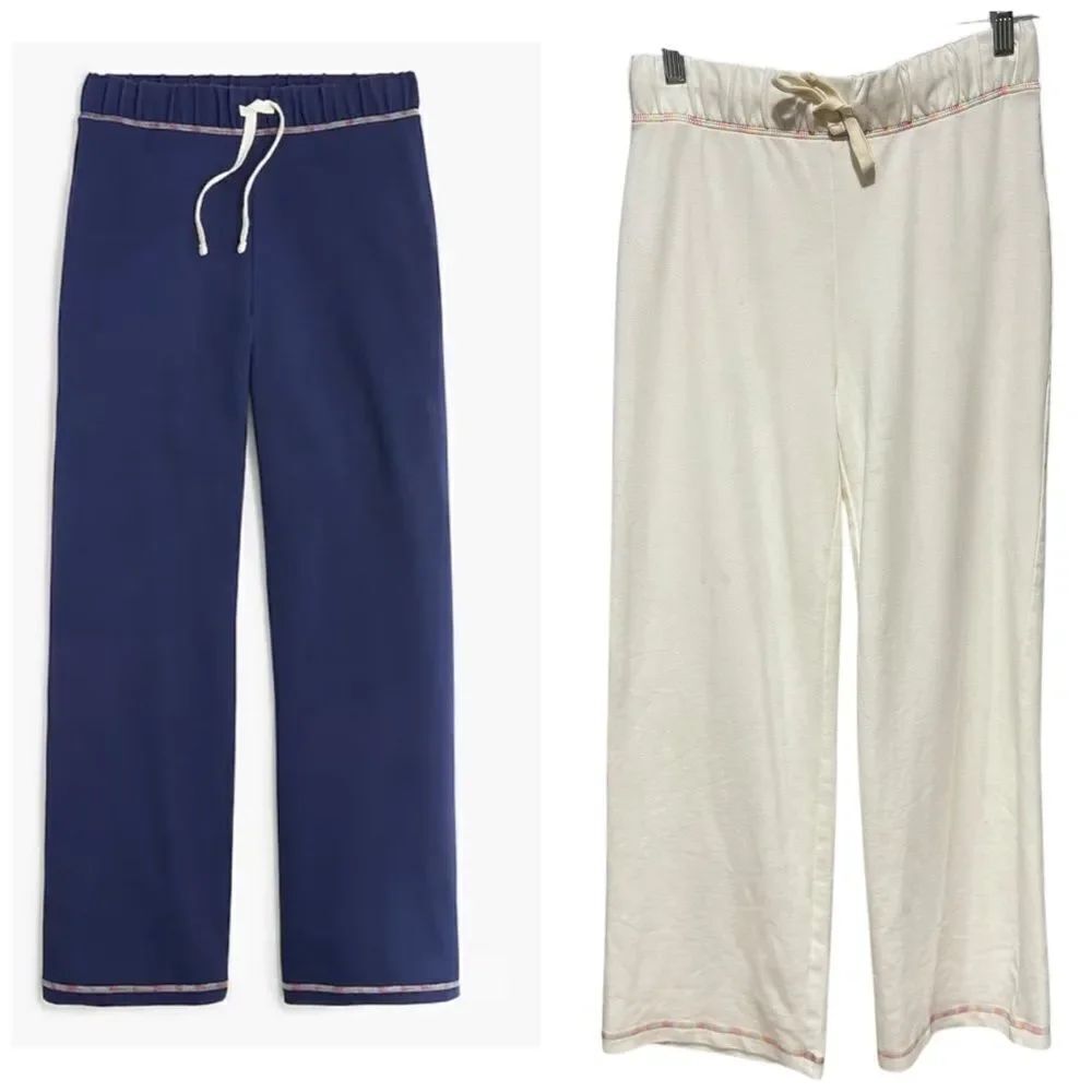 J.Crew Lounge Drawstring Sweatpant Pants with rainbow stitching